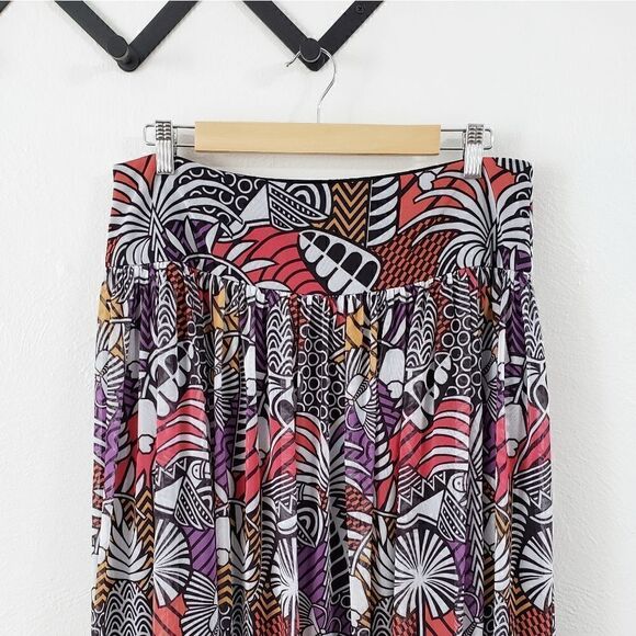 Farm Rio Anthropologie Tropical Maxi Skirt In Novelty Size Large NWT - Picture 8 of 9